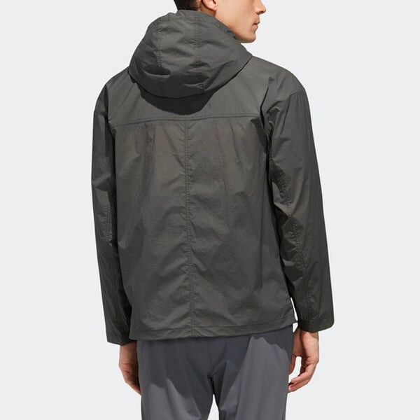 Куртка outdoor casual sports hooded jacket brown Adidas, коричневый — фото 4
