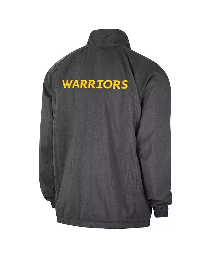 Мужская серая куртка Golden State Warriors Courtside Statement Edition Jumpman Jam на молнии Jordan — фото 3