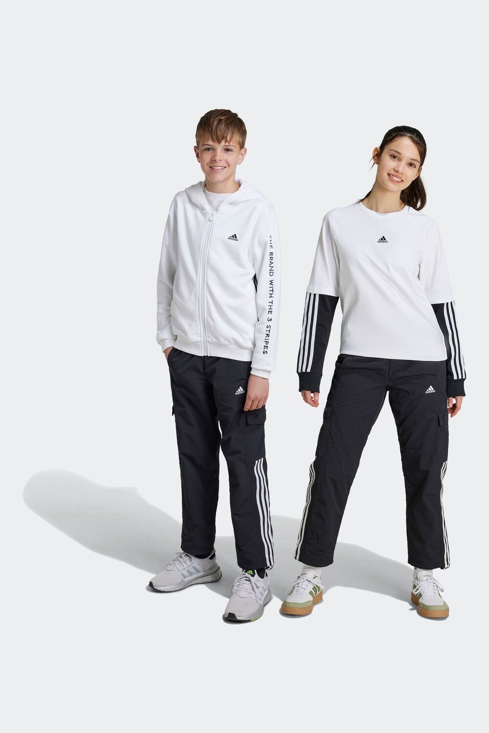 

Детские плетеные спортивные брюки карго Street Jam Adidas, черный