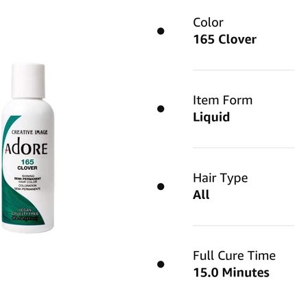 Полуперманентная краска для волос Adore #165 4 унции (118 мл) Clover — фото 3