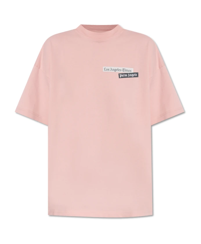 

Футболка с напечатанным логотипом Palm Angels, розовый