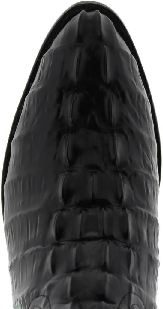 

Мужские черные ковбойские западные сапоги с полным принтом из крокодилового хвоста и округлым носком Cowboy Professional, черный