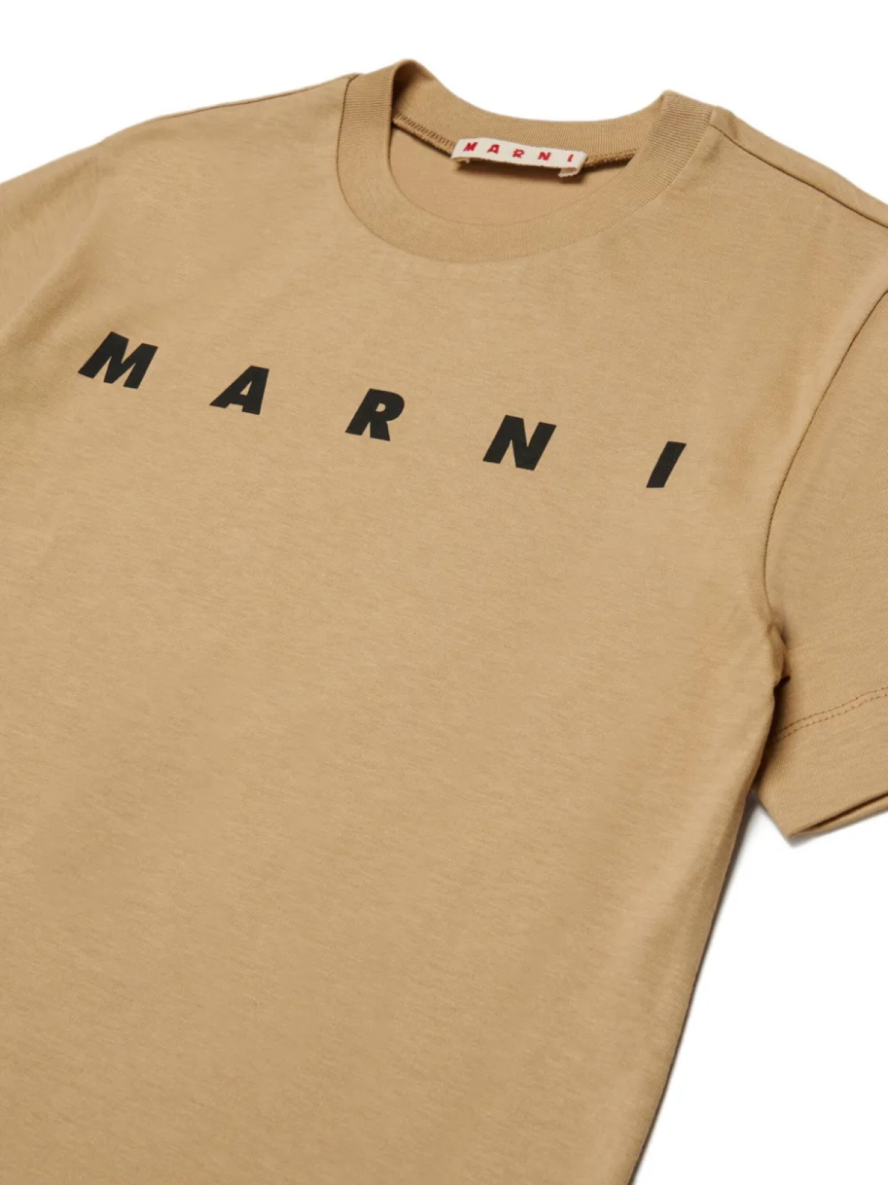 Marni Kids базовая футболка, нейтральный — фото 3