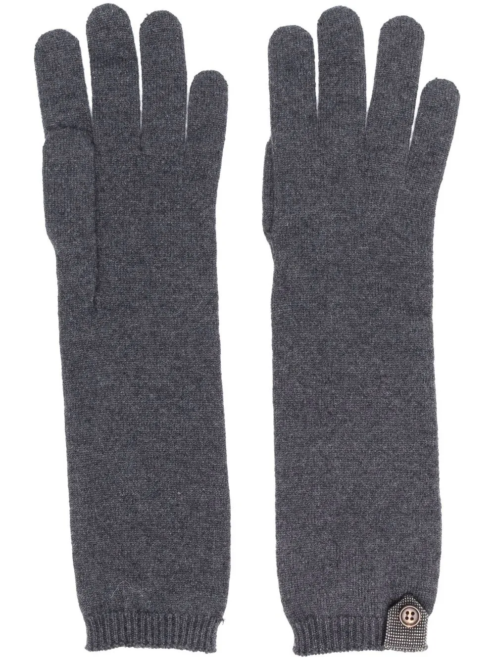 

Длинные перчатки Brunello Cucinelli, серый