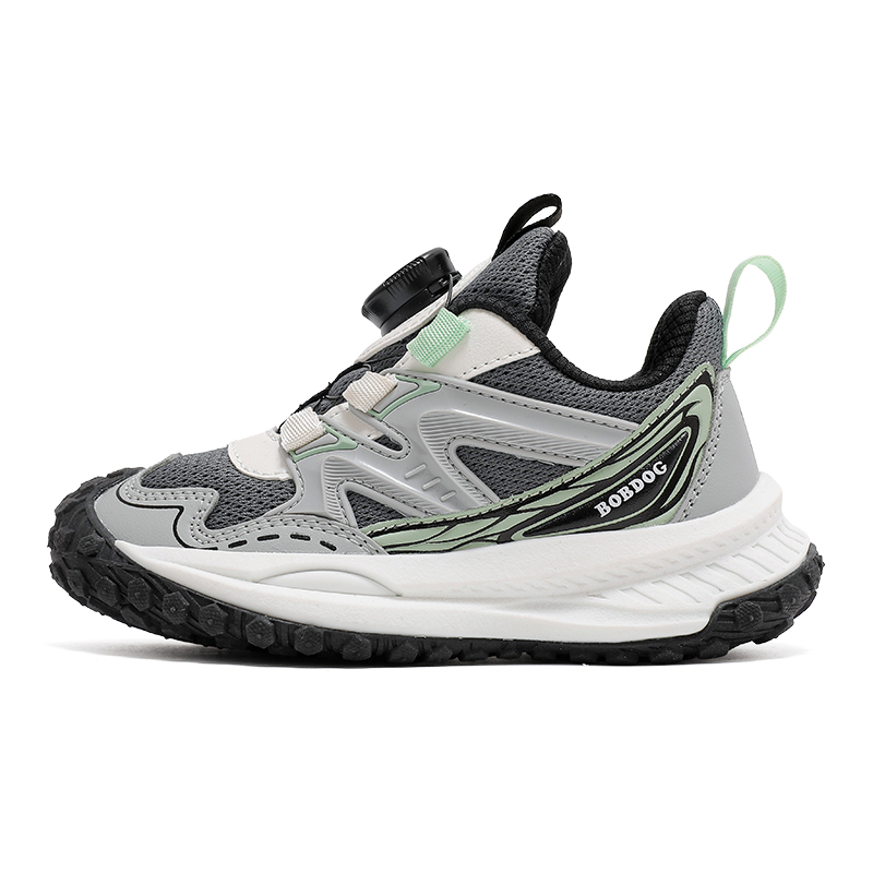 

Детские противоскользящие износостойкие легкие низкие кроссовки Kids' BOBDOG, серый