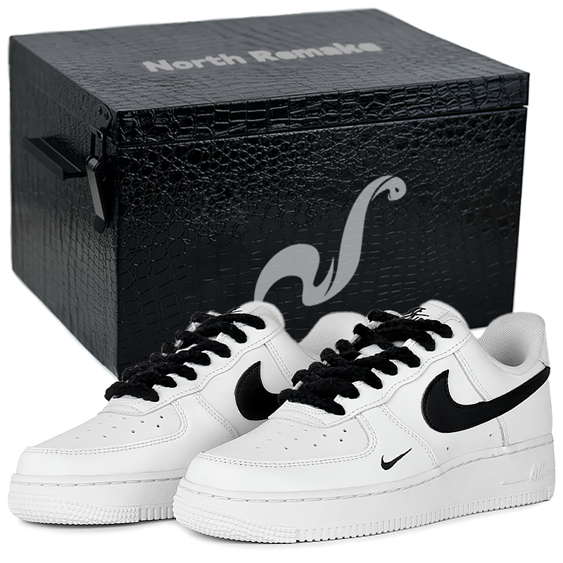

Кроссовки Nike Air Force 1 износостойкие и легкие низкие для скейтбординга унисекс черно-белые черно-белые подарочная коробка 4, цвет Black White-Gift Box 4