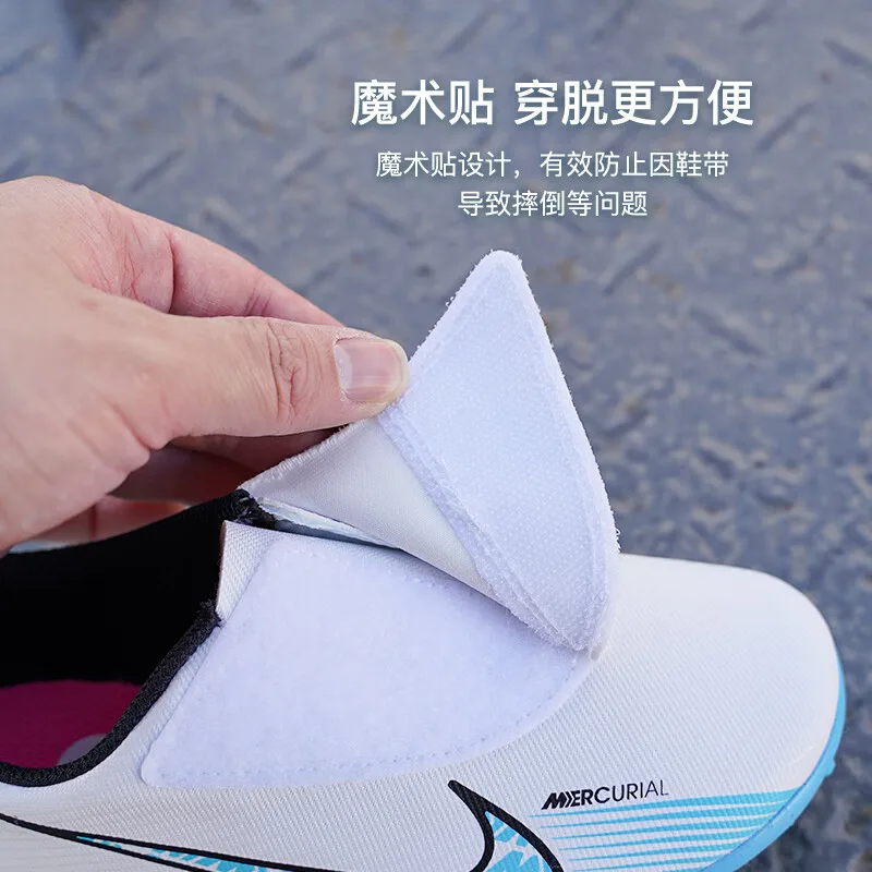 Nike Детские футбольные бутсы Mercurial Vapor 15 Jr. Assassin 15 Club низкие, устойчивые к скольжению и истиранию, сине-белые — фото 3