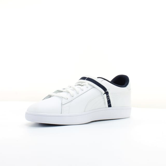 Мужские кожаные кроссовки на шнуровке Smash v2 e 366912 02 Puma, белый — фото 3