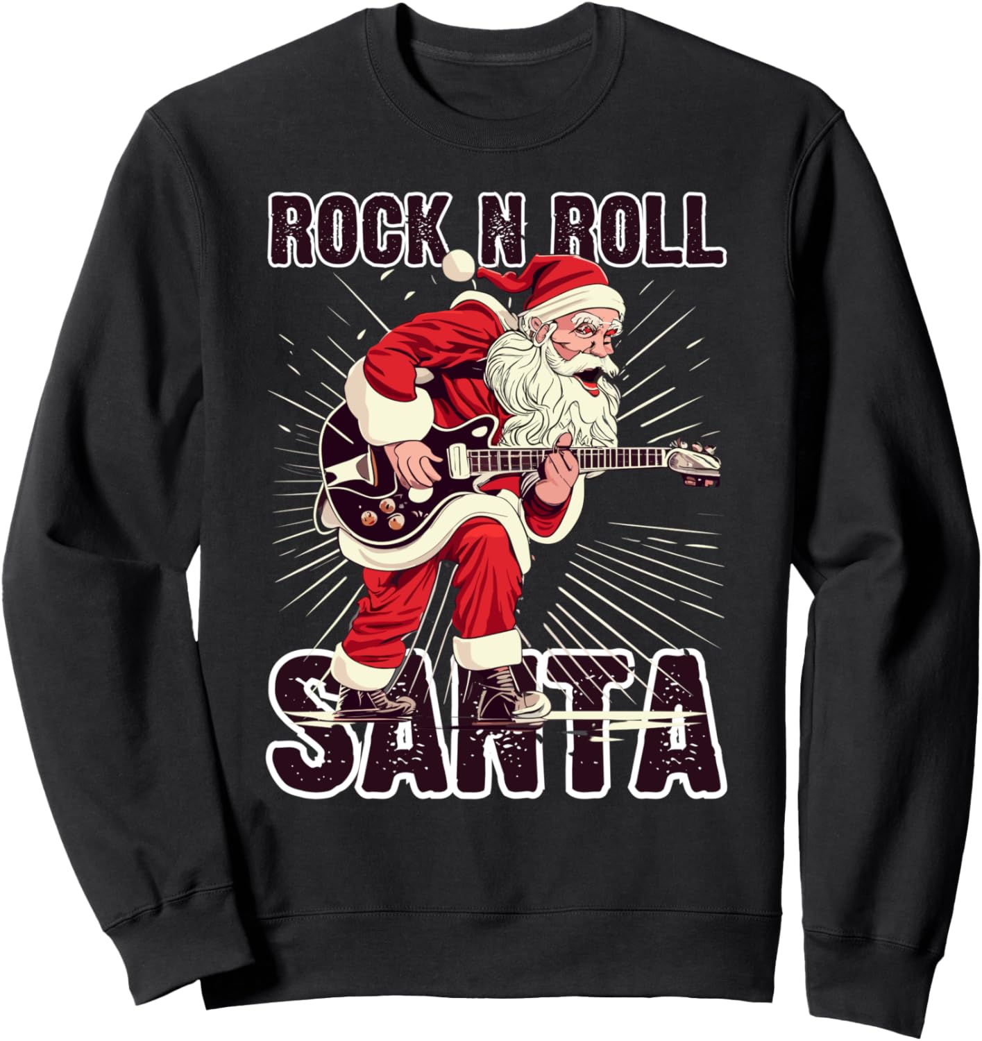 

Рождественская толстовка с изображением Санта-Клауса в стиле рок-н-ролла, играющего на гитаре Rock N Roll Christmas Gifts, черный