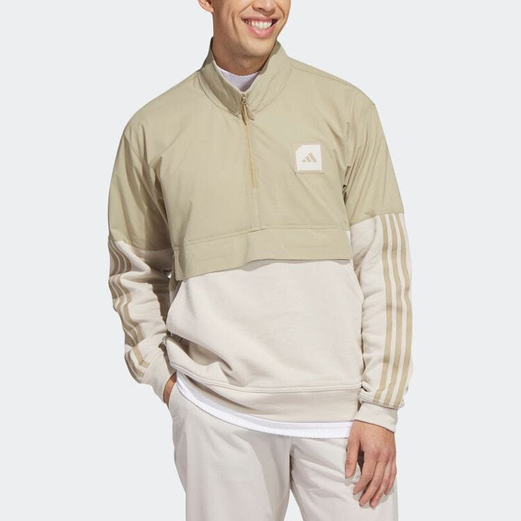 Куртка мужская бежево-коричневая Adidas, коричневый — фото 3