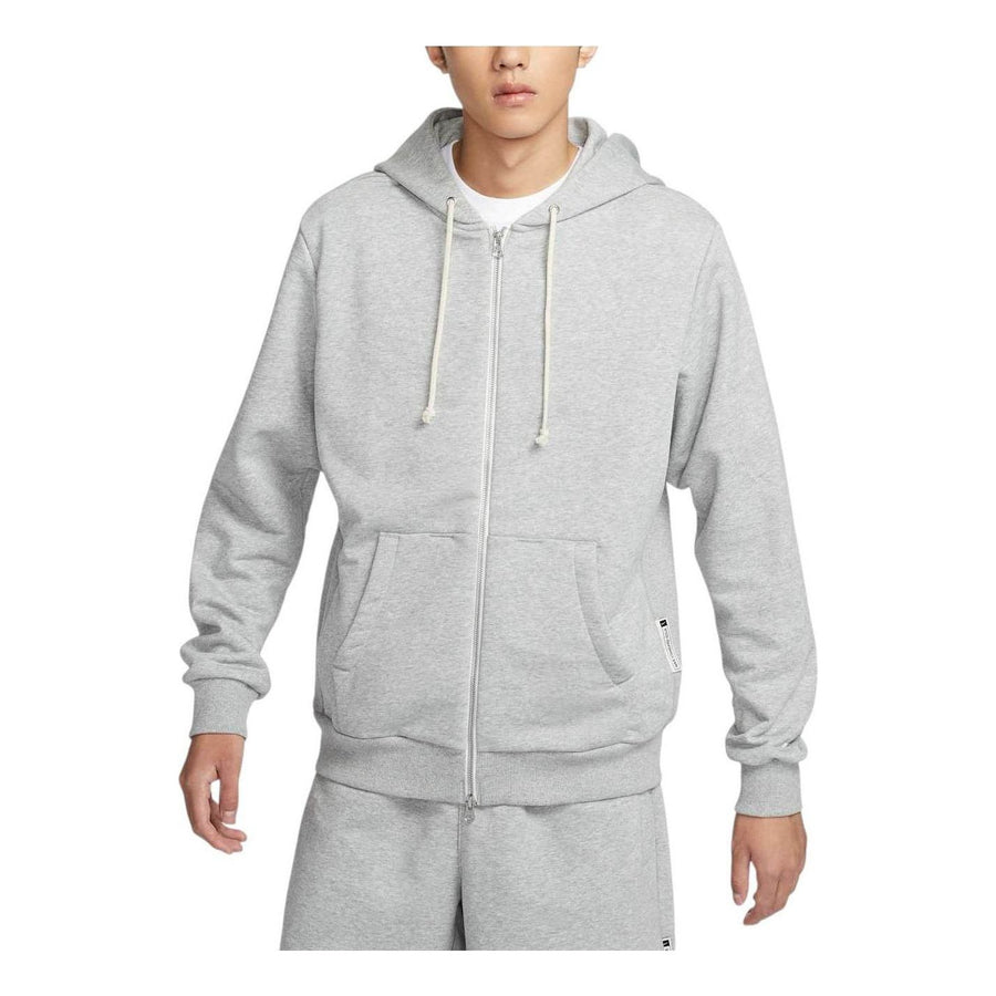 

Куртка Nike Standard Issue Dri-FIT Full-Zip Basketball Hoodie Asia Sizing 'Dark Grey Heather', серый
