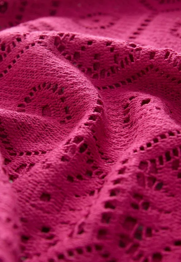 Блуза Next, Regular fit crochet long sleeve top, розовый — фото 3