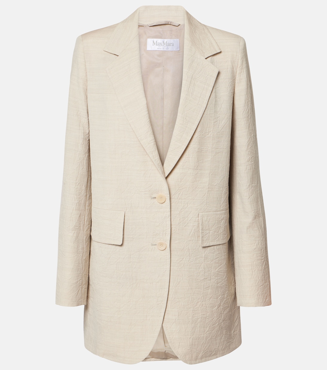 

Однобортный шерстяной пиджак Max Mara, Alluminio