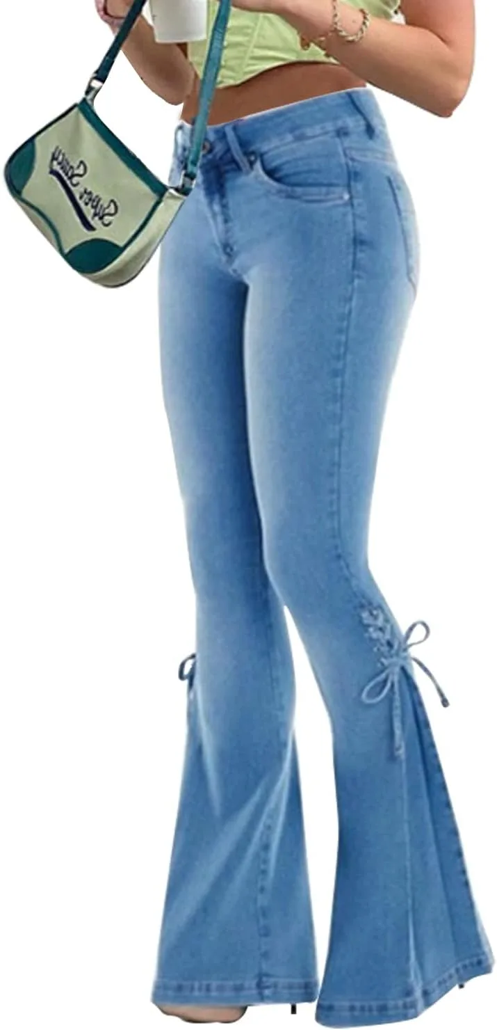 

Женские джинсы-карго с высокой талией и широкими штанинами ZYULACKY