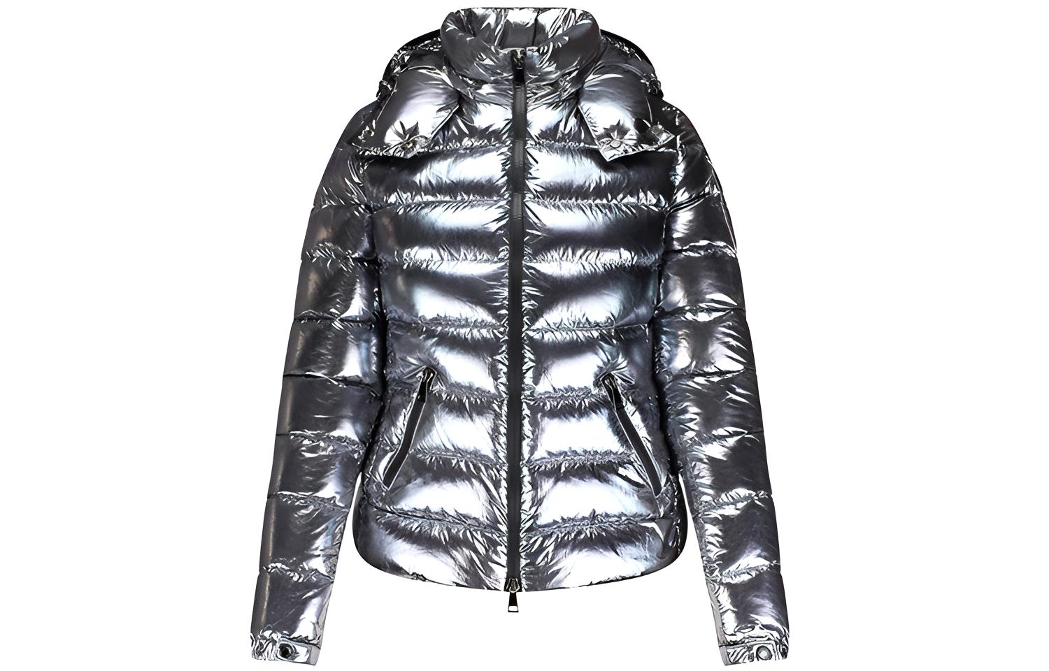 

Moncler Пуховик Бадди Сириз женский серебристый