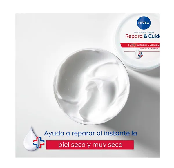 Крем для тела для сухой и очень сухой кожи Glicerina & Vitamina E Nivea, 400 ml — фото 3