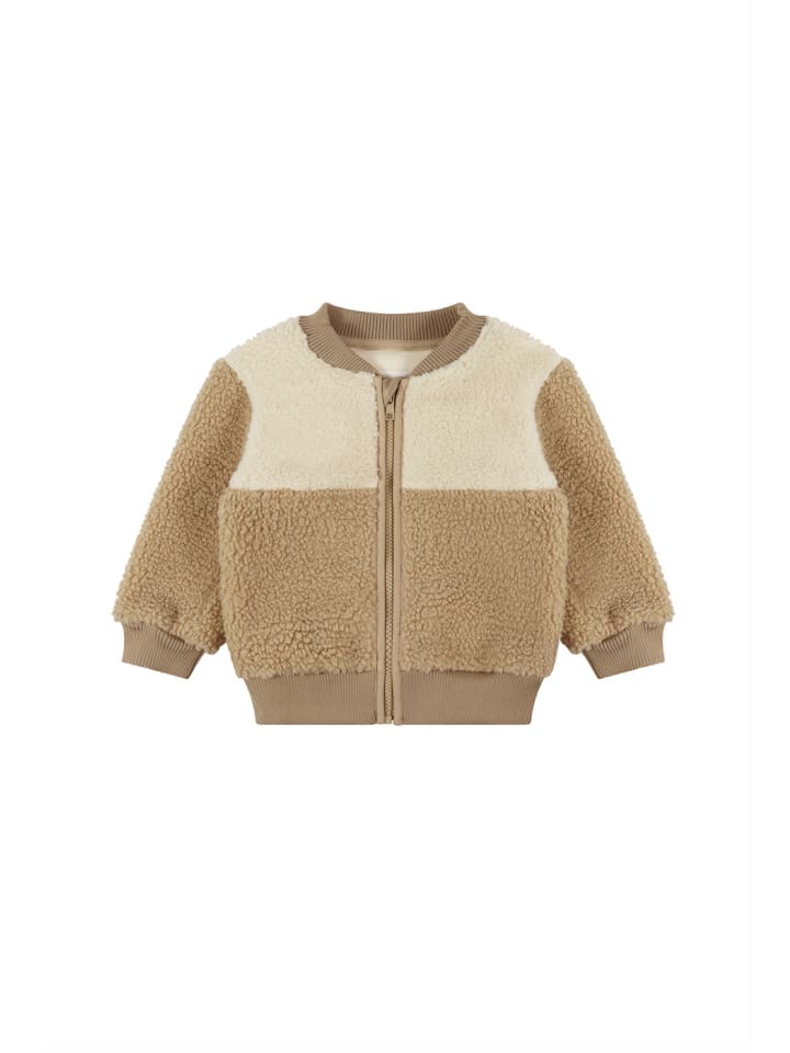 

Leevje Плюшевая куртка светло-бежевого карамельного цвета