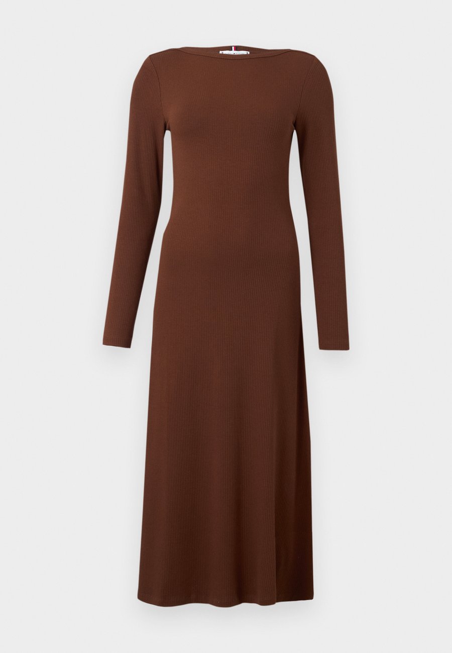 Платье Tommy Hilfiger FLARE MIDI DRESS , Legacy Brown/Brown — фото 4