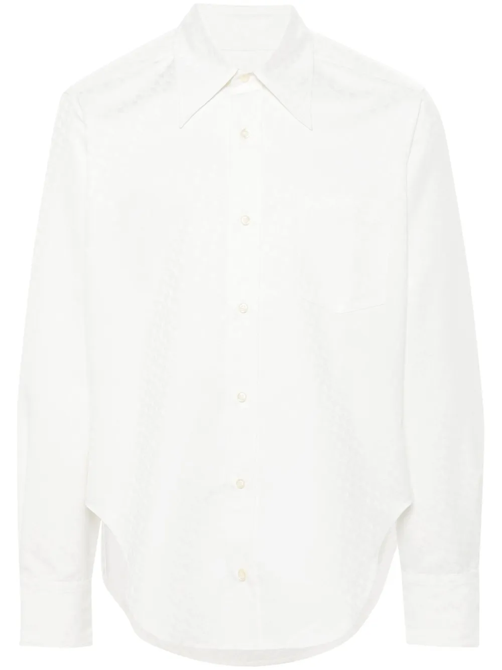 

Рубашка с жаккардовым логотипом Erl, белый