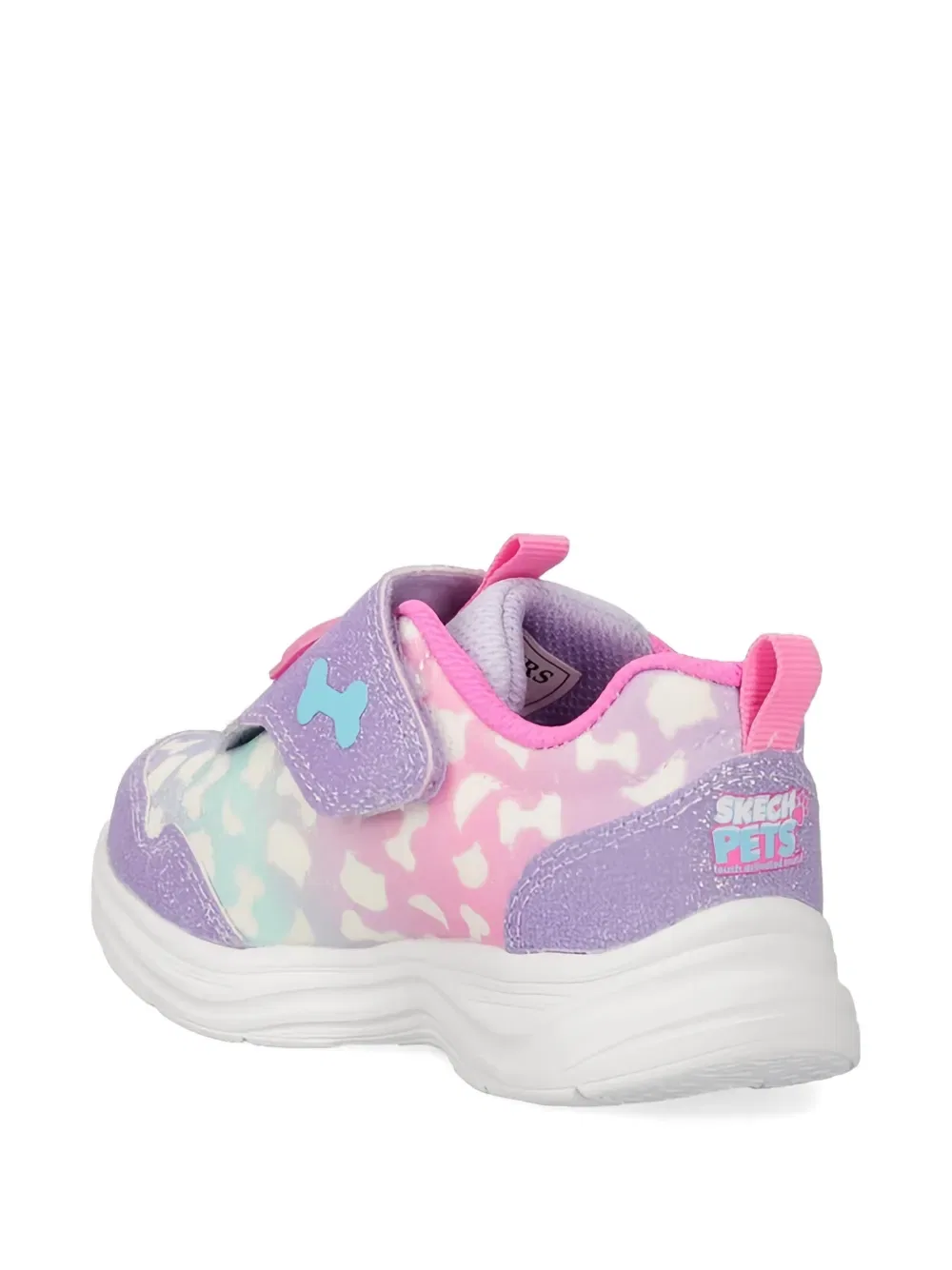 Кроссовки Glimmer kicks, эскиз домашних животных, аппликация, блестящие кроссовки Skechers, фиолетовый — фото 3