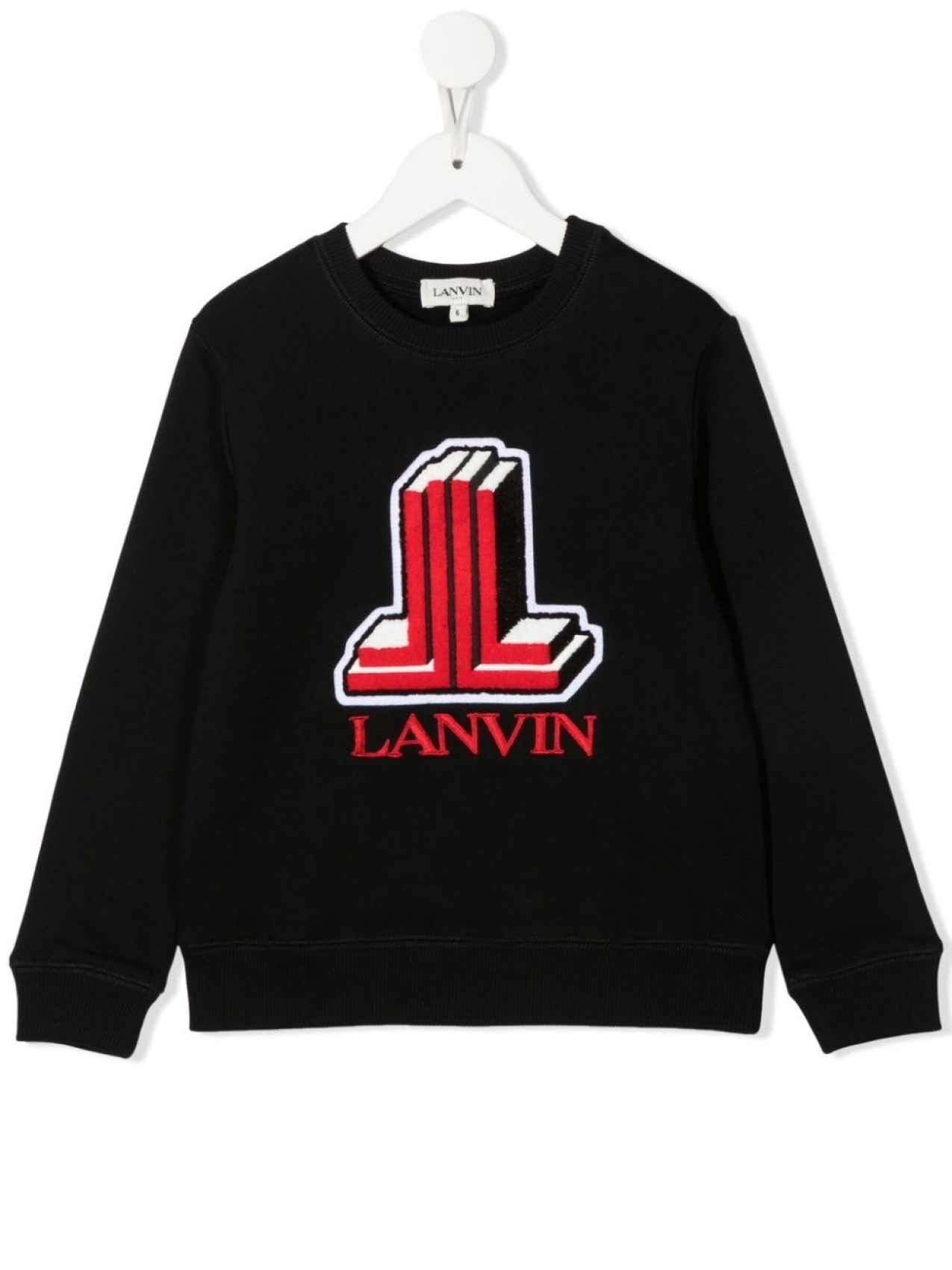 

Lanvin Enfant толстовка с вышитым логотипом, черный