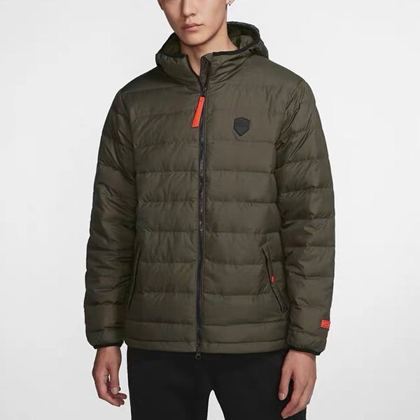 Пуховик Nike Stay Warm Casual Sports hooded down Jacket Green, зеленый — фото 3