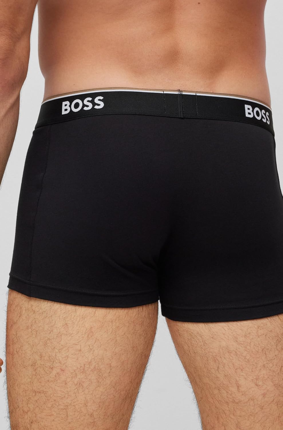 Комплект из 3-х трусов-боксеров BOSS из эластичного хлопка, стандартного кроя, Black Vinyl — фото 2