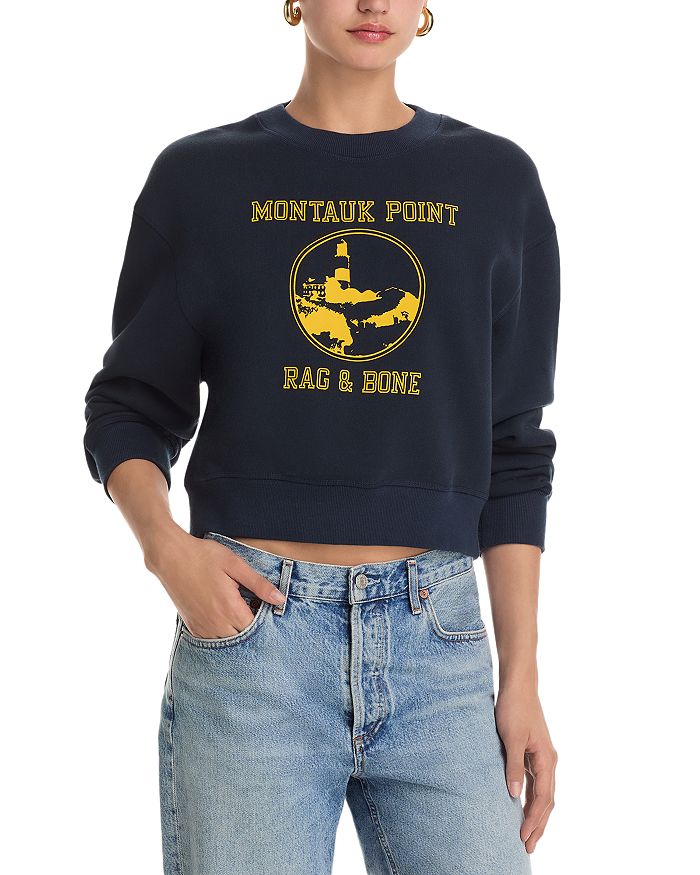 

Монток Графический Свитшот rag & bone, синий