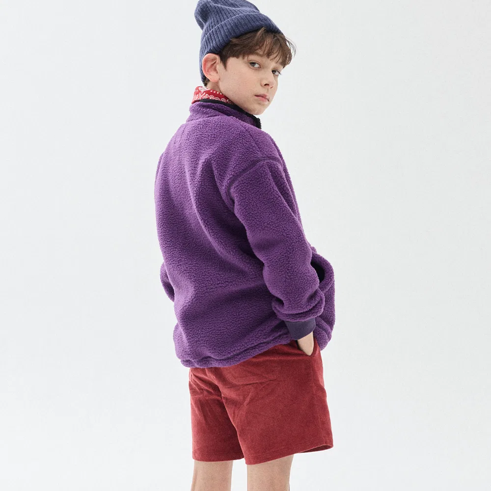 Детская фиолетовая флисовая куртка Oopsmyboy Warm Up — фото 2