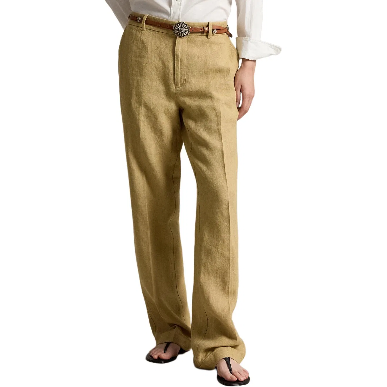Повседневные брюки свободного кроя Polo Ralph Lauren Classic Camel — фото 4