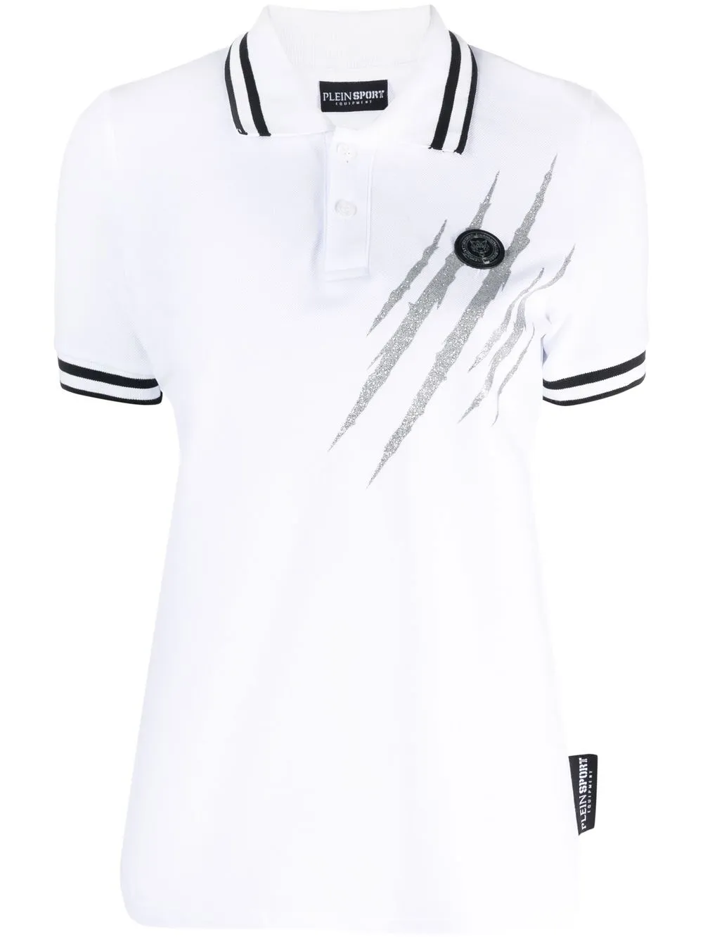 

Рубашка поло Scratch с короткими рукавами Plein Sport, белый