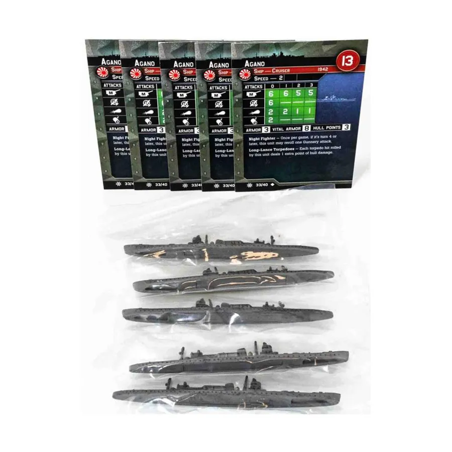 

Агано (U) x5, Axis & Allies - Collectible Miniatures Game - War at Sea - Condition Zebra Singles