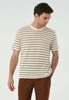

Футболка с принтом CREW NECK STRIPED Antioch, коричневый