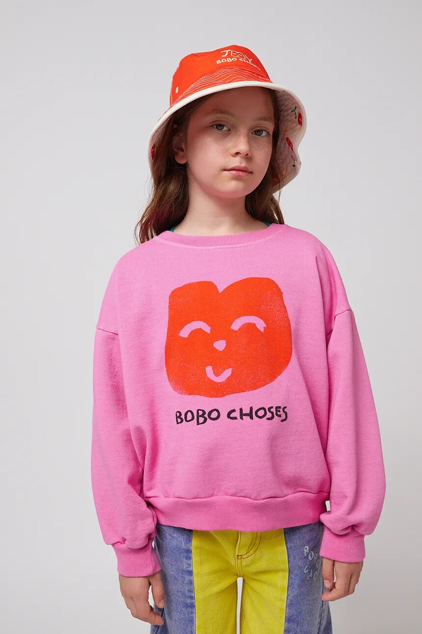 

Joyful Face детская толстовка Bobo Choses, розовый