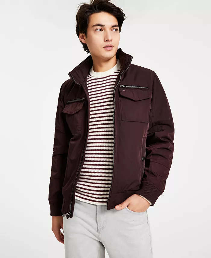 

Мужская утепленная бомбер с четырьмя карманами Tommy Hilfiger, красный