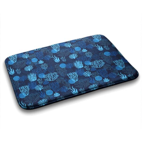 

Коврик для ванной Tulup Blaues Korallenriff, 75x1x75 см, синий