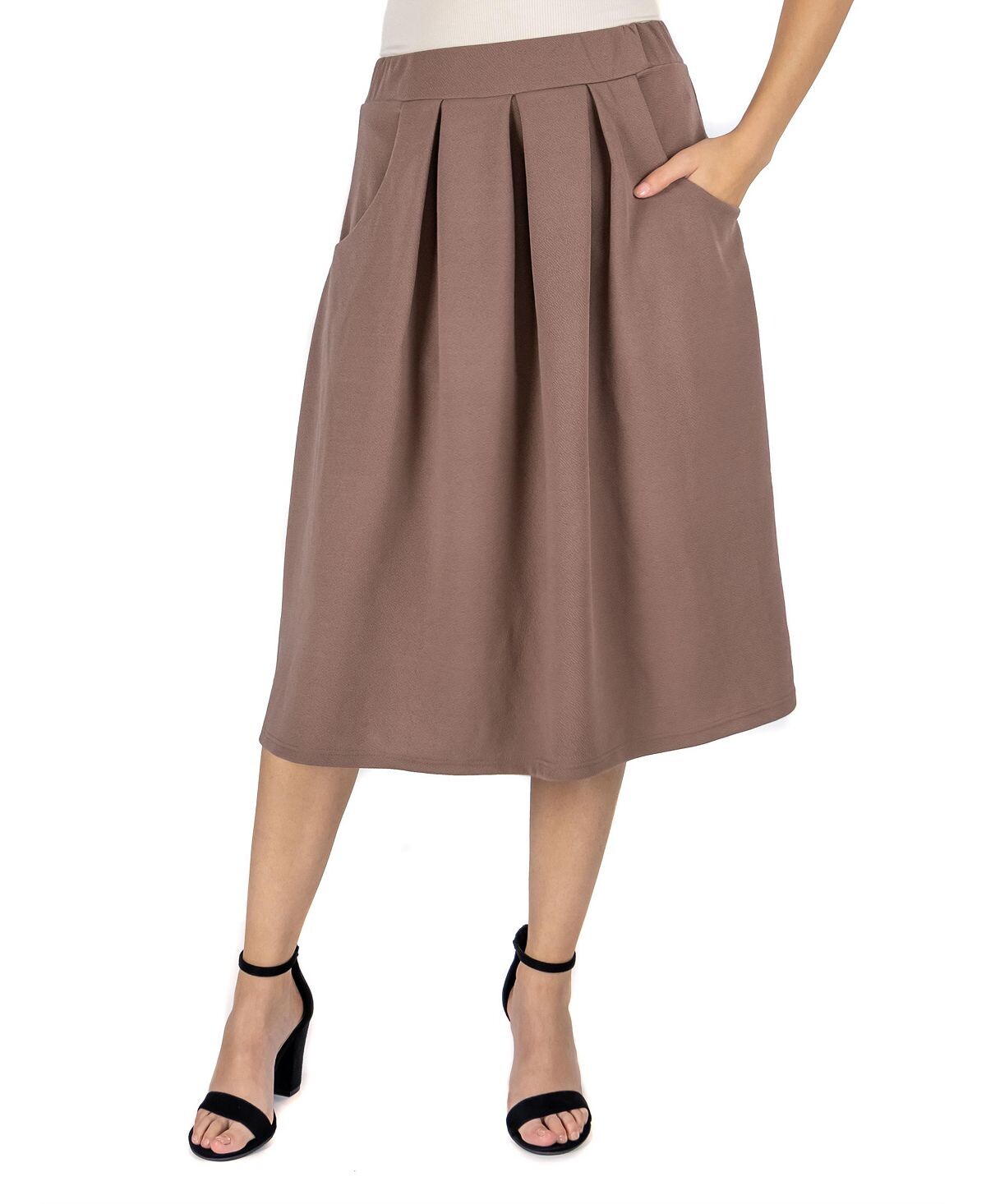 

Женская классическая юбка длиной до колена 24seven Comfort Apparel