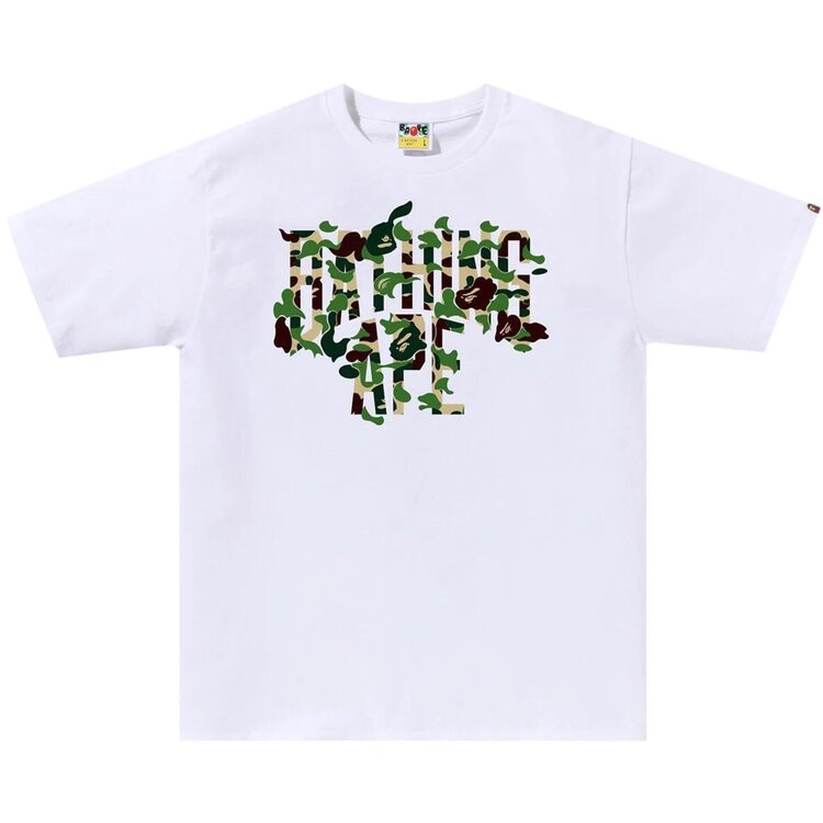 

Футболка BAPE ABC Camo Rebuild NYC Logo 'White/Green', белый