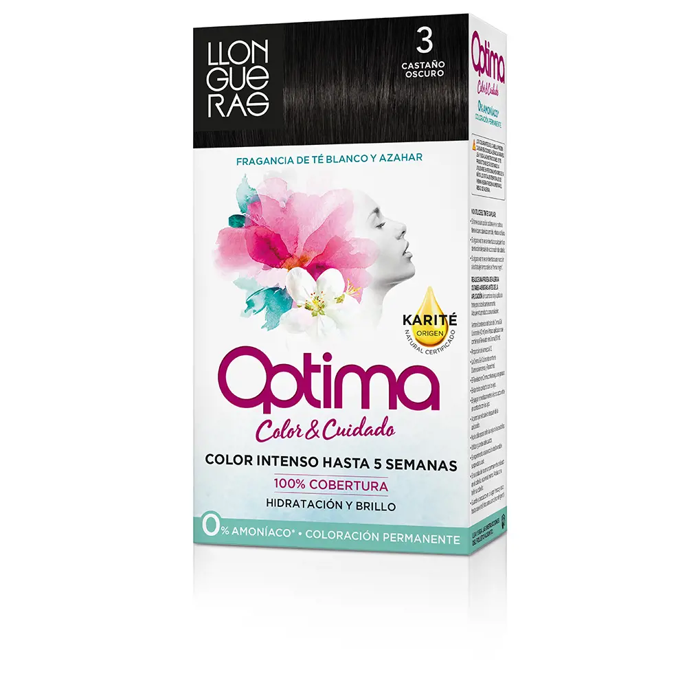 

Краска для волос Optima coloración permanente Llongueras, цвет 3-dark brown, 1 шт.