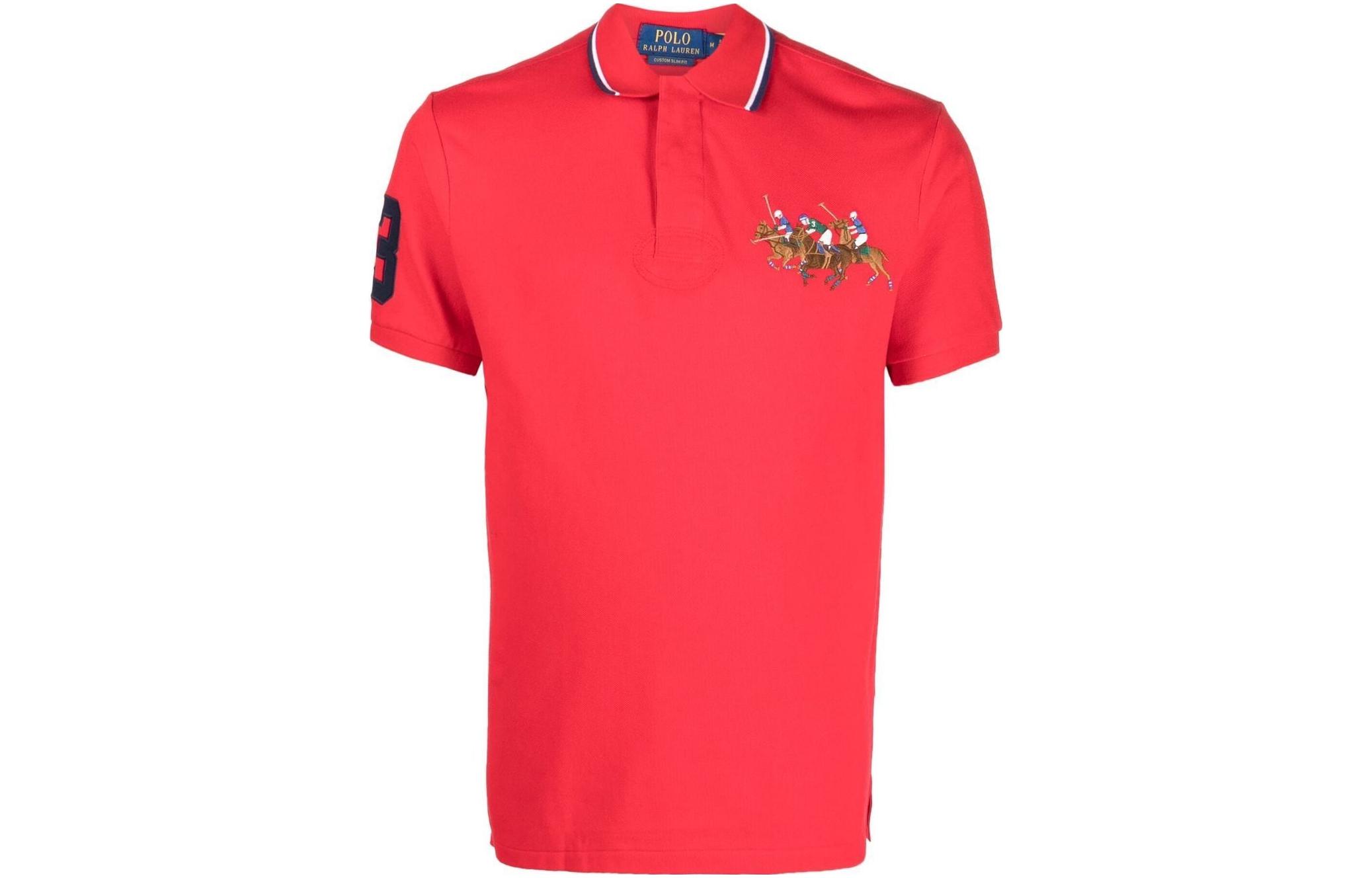 

Рубашка-поло Triple Pony Cotton Polo Ralph Lauren, Bright Red