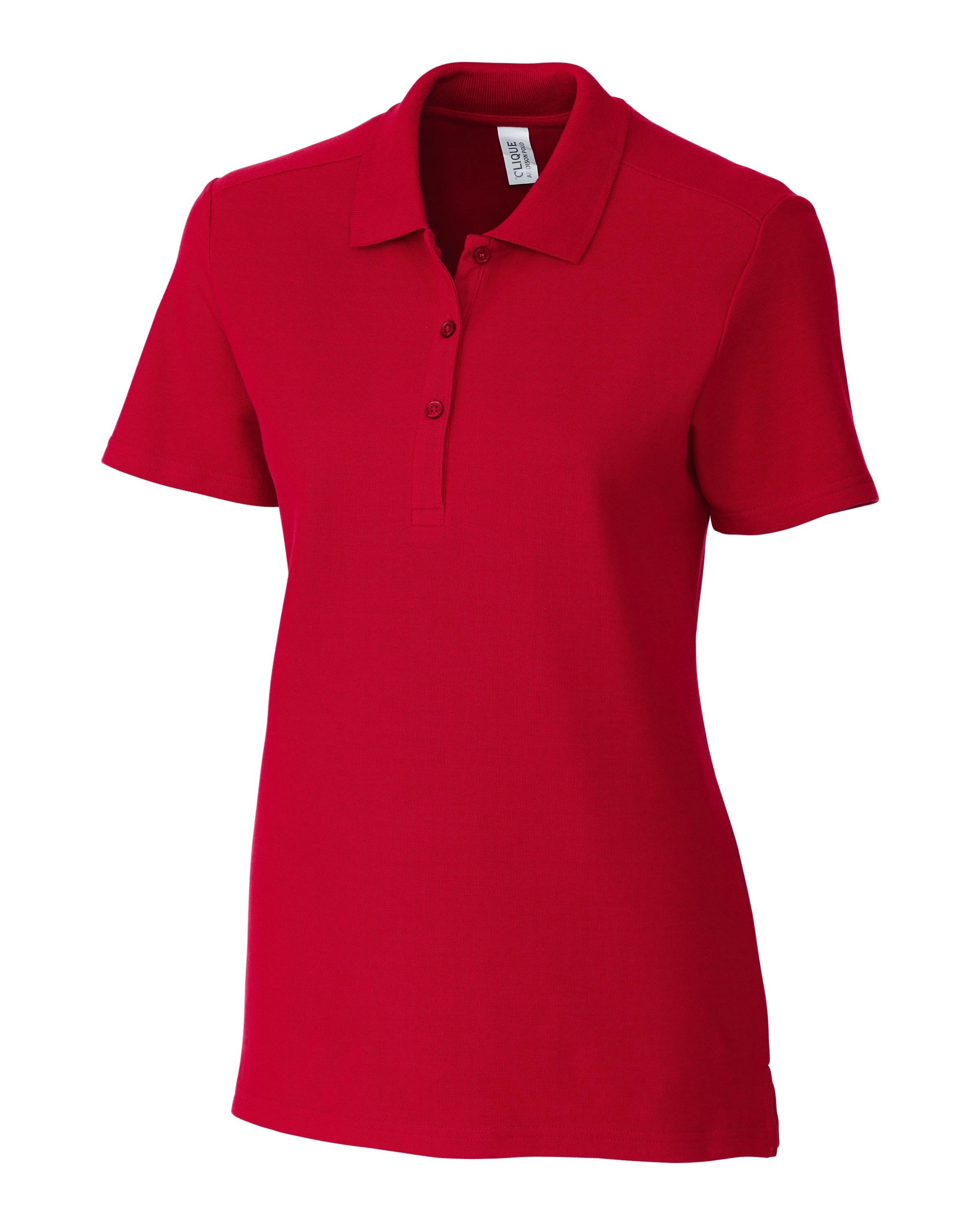 

Clique Addison All Cotton Pique Короткий рукав Женское поло, красный