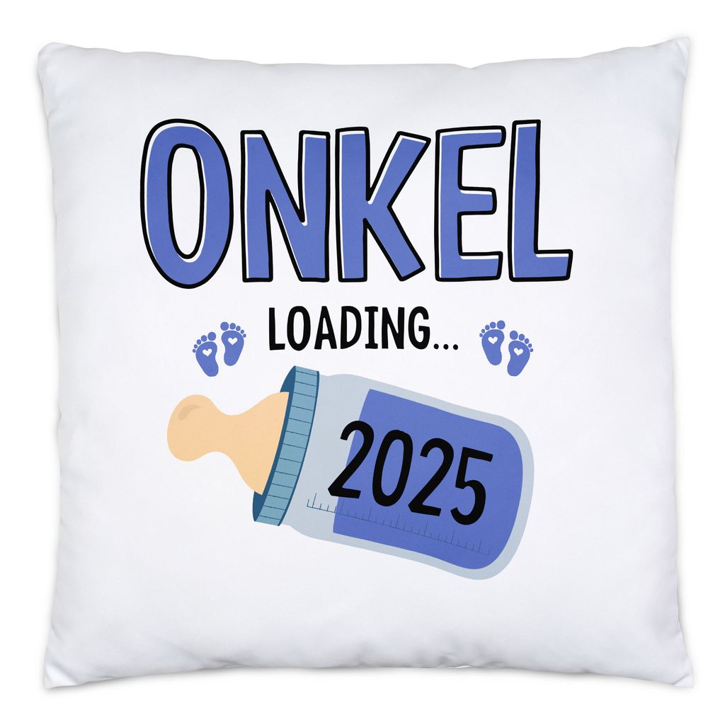 

Подушка Uncle Loading 2025 с наполнителем Подарок для будущего дяди Baby News с планкой Loading Идея подарка для беременных Hey!Print