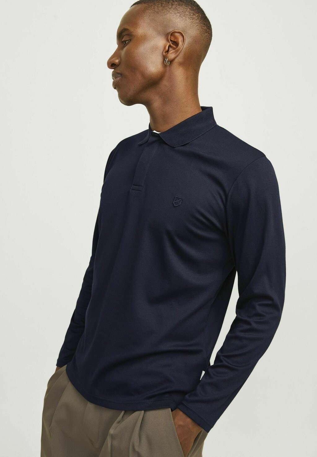 

Рубашка поло EINFARBIG Jack & Jones PREMIUM, темно-синий