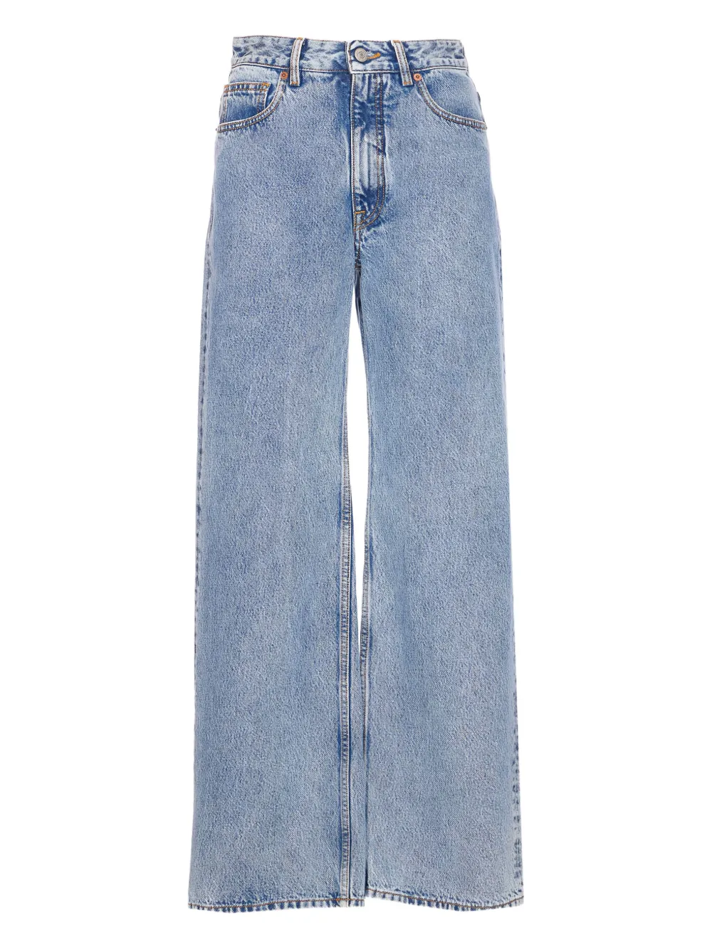 

Джинсы с широкими штанинами MM6 Maison Margiela, синий