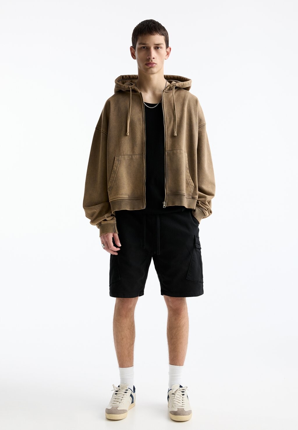 

Шорты Elasticated Bermuda PULL&BEAR, черные