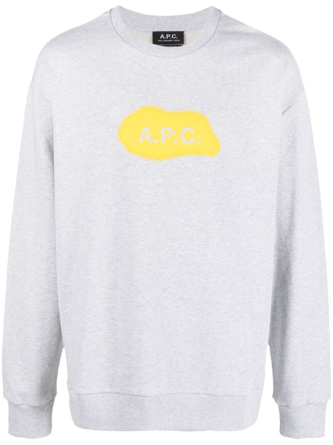 

A.P.C. толстовка Alastor с эффектом разбрызганной краски, серый