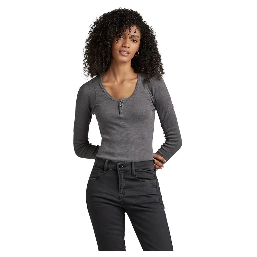 

Футболка G-Star Henley Ultra Slim Body, серый