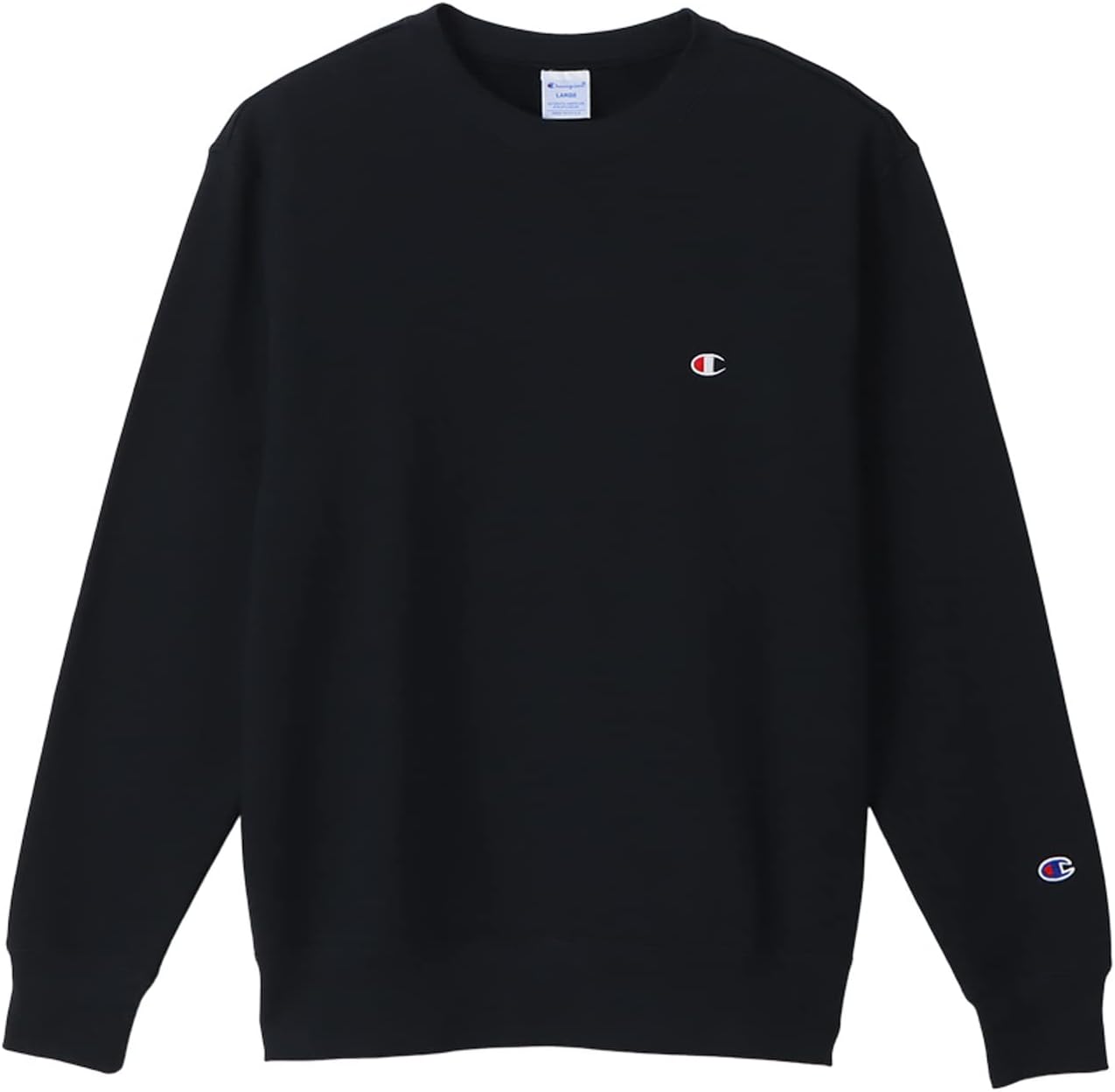 

Мужская флисовая толстовка Champion с длинными рукавами и круглым вырезом, с вышитым логотипом, базовый размер C3-W001Z, темно-синий