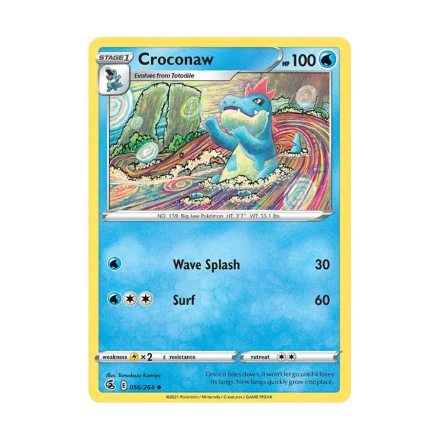 

CCG Кроконау (U) #056/264, Pokemon - SWSH08: Fusion Strike - Singles