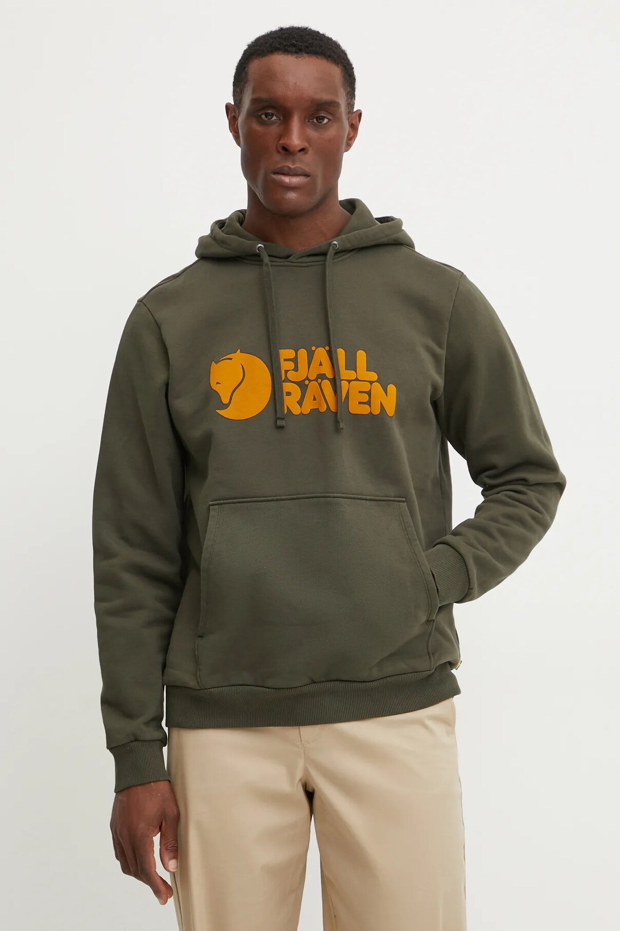 

Хлопковая толстовка Fjallraven, зеленый
